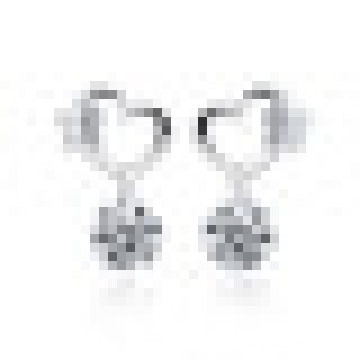 Women′s Fashion 925 Sterling Silver Butterfly Kisses Crystal Earrings